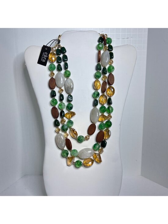 Cara New York Jewelry - Cara New York Gold Tone Multi-Strand Beaded Necklace (6354)